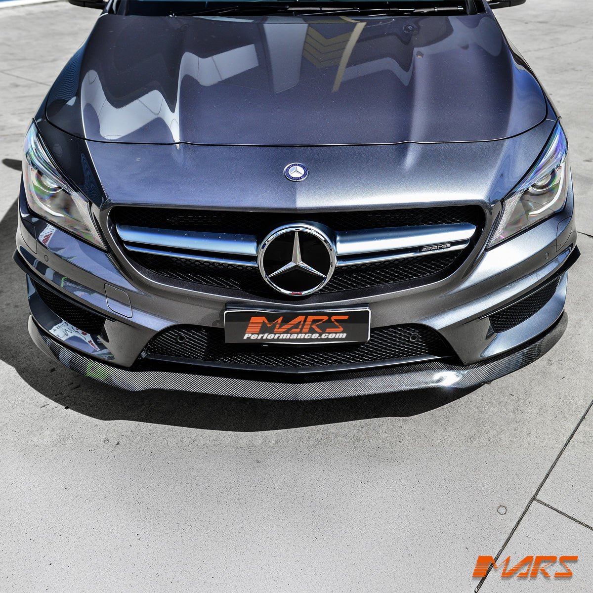 Carbon Fibre Front bumper bar Lip Spoiler cover Trim for Mercedes - Benz CLA - Class C117 X117 CLA45 AMG 13 - 16 - Mars Performance