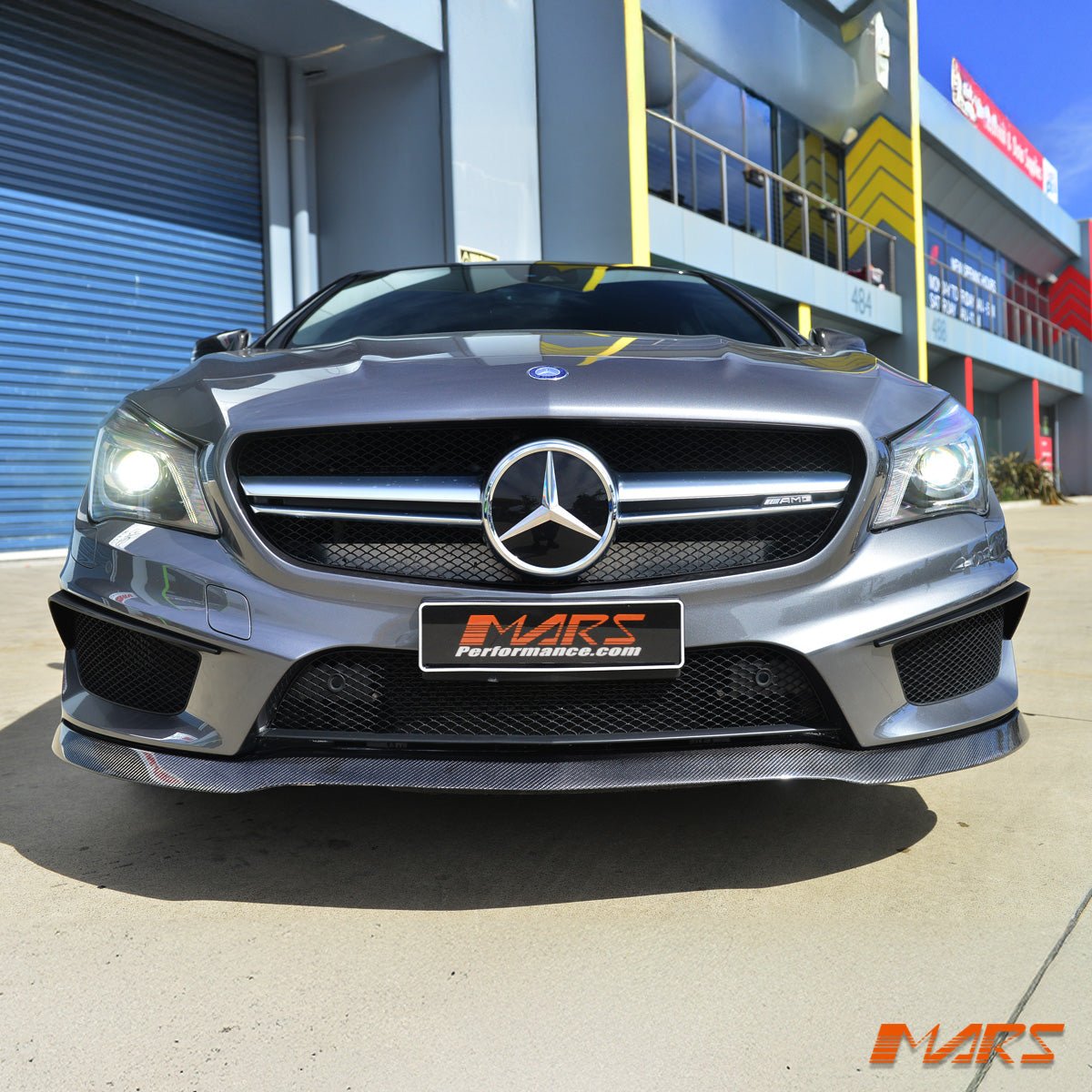 Carbon Fibre Front bumper bar Lip Spoiler cover Trim for Mercedes - Benz CLA - Class C117 X117 CLA45 AMG 13 - 16 - Mars Performance