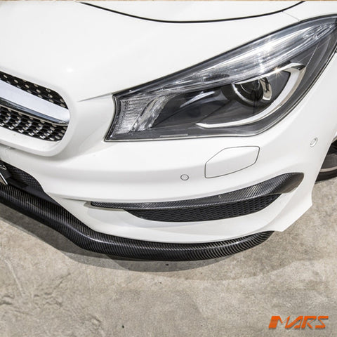 Carbon Fibre Front bumper bar Lip Spoiler cover Trim for Mercedes - Benz CLA - Class C117 X117 CLA45 AMG 13 - 16 - Mars Performance