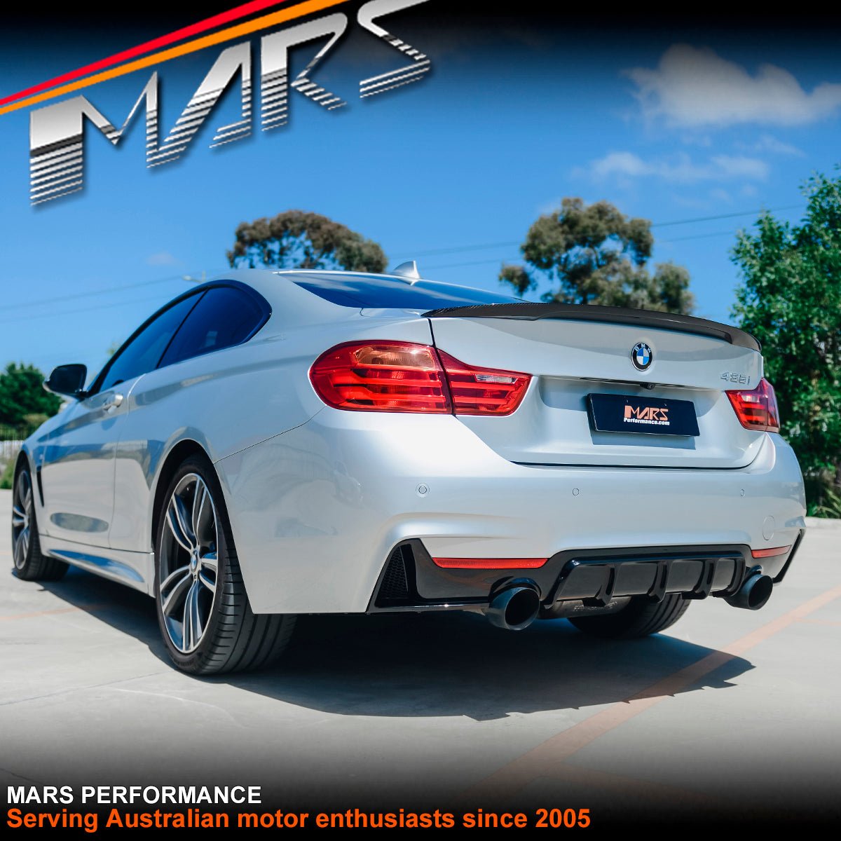 Carbon Fibre M Performance Style Rear Trunk Lip Spoiler Bodykit for BMW 4 - Series F32 Coupe 2013 - 2020 - Mars Performance