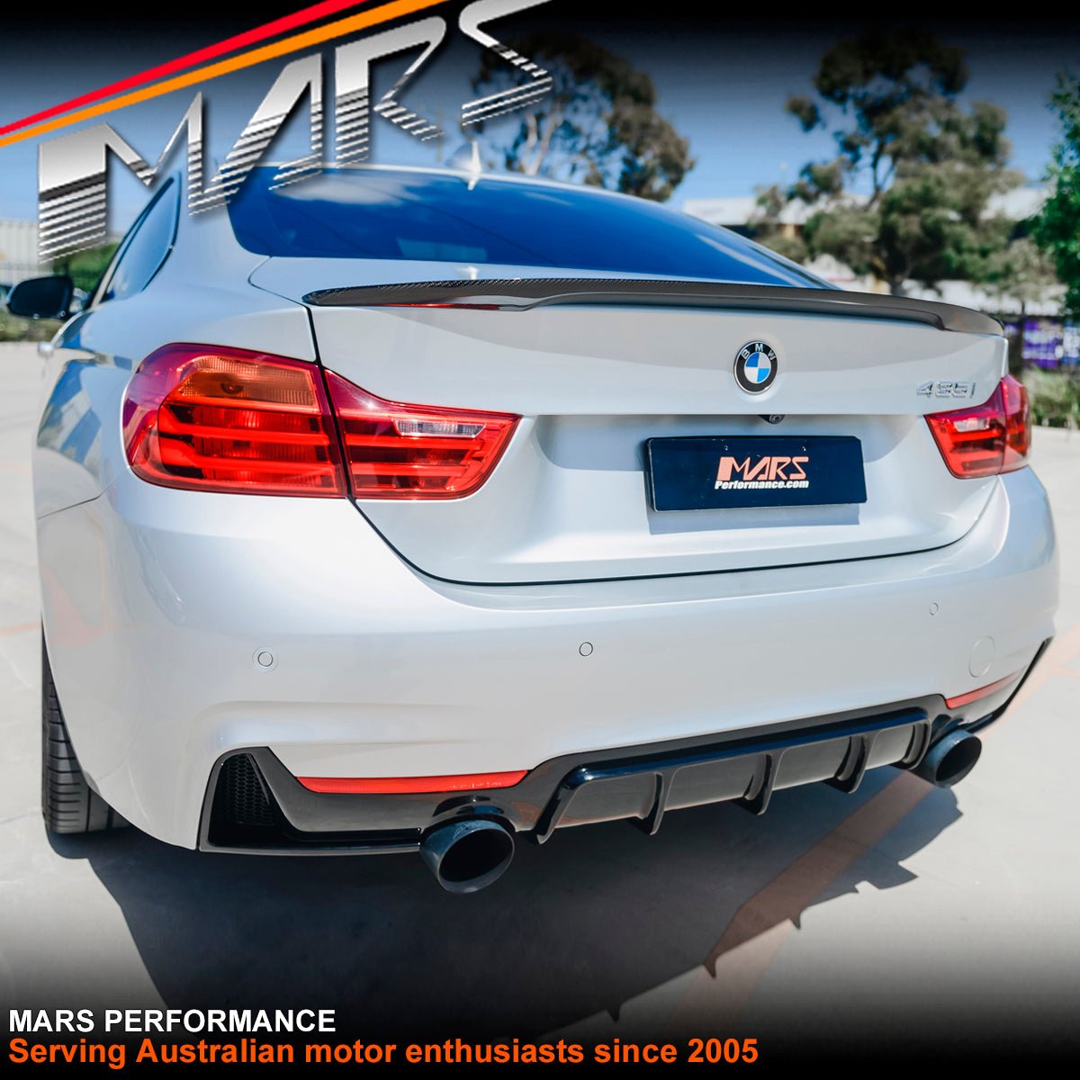 Carbon Fibre M Performance Style Rear Trunk Lip Spoiler Bodykit for BMW 4 - Series F32 Coupe 2013 - 2020 - Mars Performance