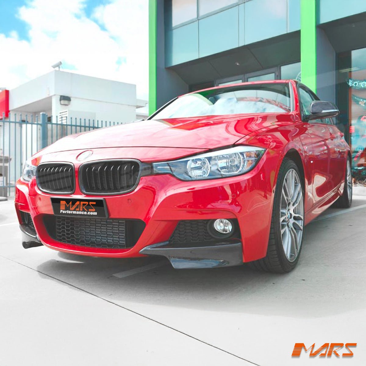 Carbon Fibre Performance Front bumper bar Splitters Spoiler Bodykit for BMW 3 - Series F30 F31 M Tech M Sport 2012 - 2018 - Mars Performance