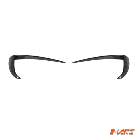 Carbon Print Aero DYNAMIC Front Bumper bar Side Blade Canard Spoiler BodyKit for Tesla Model Y 2022 - 2024 - Mars Performance