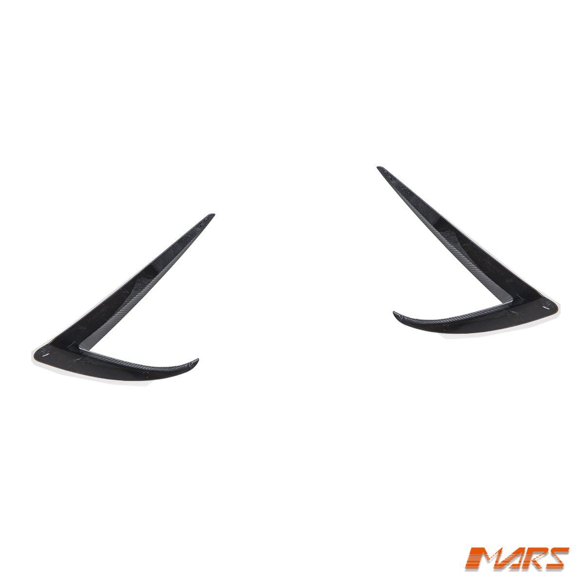 Carbon Print Aero DYNAMIC Front Bumper bar Side Blade Canard Spoiler BodyKit for Tesla Model Y 2022 - 2024 - Mars Performance