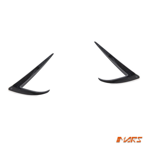 Carbon Print Aero DYNAMIC Front Bumper bar Side Blade Canard Spoiler BodyKit for Tesla Model Y 2022 - 2024 - Mars Performance