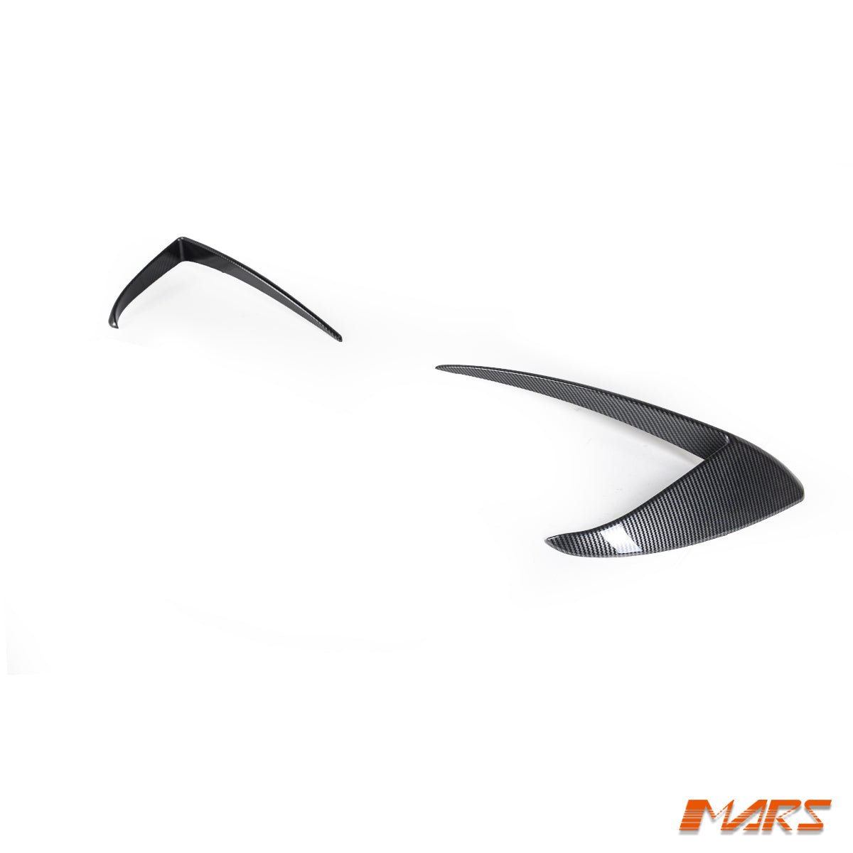 Carbon Print Aero DYNAMIC Front Bumper bar Side Blade Canard Spoiler BodyKit for Tesla Model Y 2022 - 2024 - Mars Performance