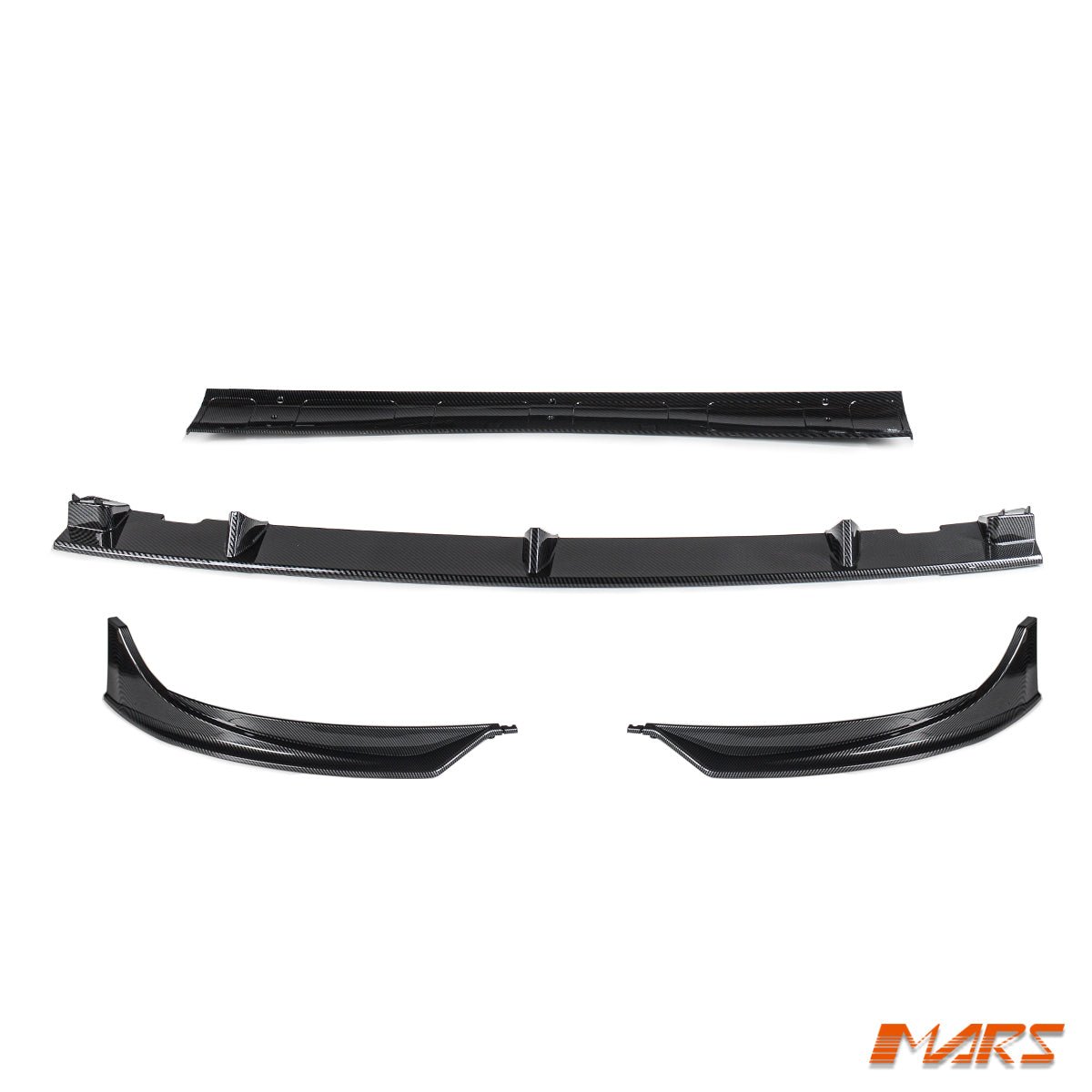 Carbon Print Aero DYNAMIC Lower Front Bumper bar Lip Spoiler BodyKit for Tesla Model Y 2022 - 2024 - Mars Performance