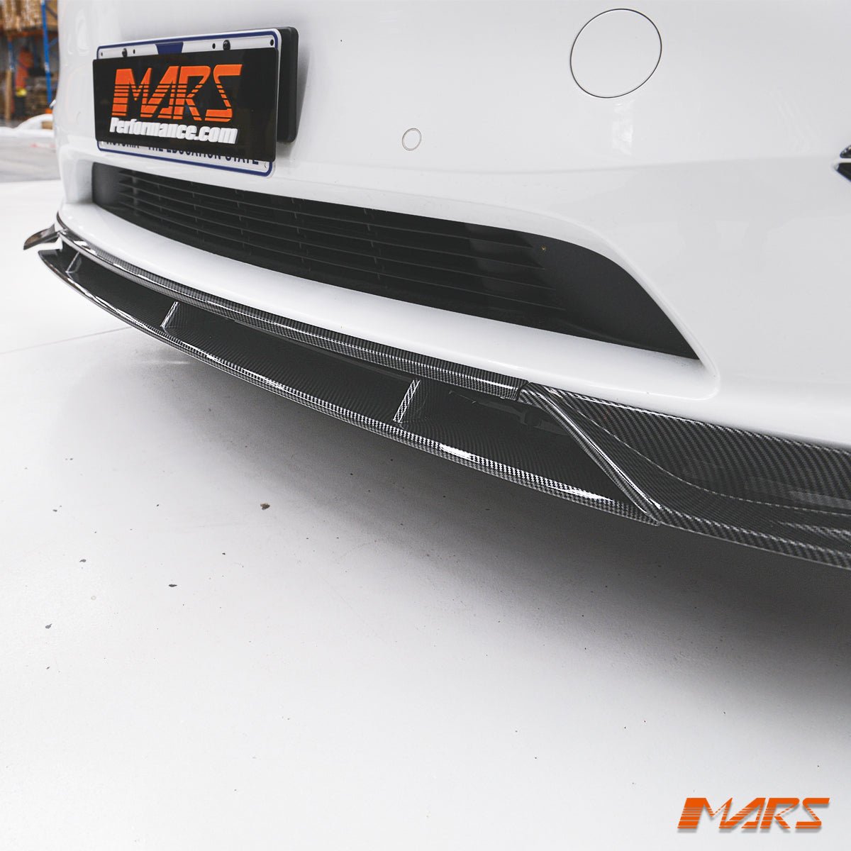 Carbon Print Aero DYNAMIC Lower Front Bumper bar Lip Spoiler BodyKit for Tesla Model Y 2022 - 2024 - Mars Performance