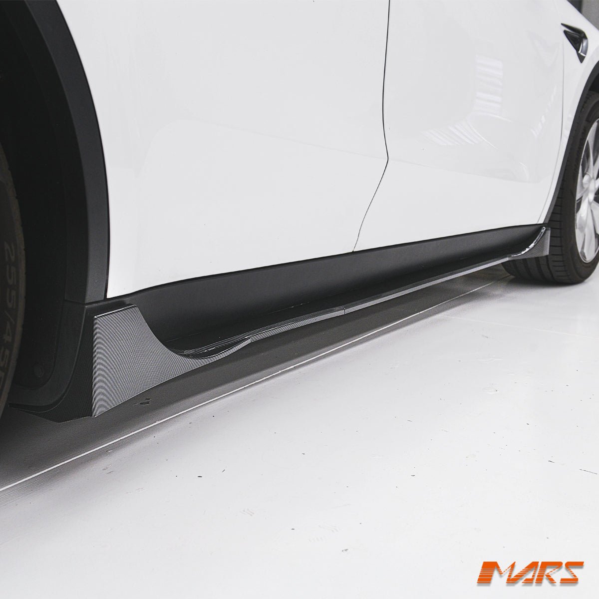Carbon Print Aero DYNAMIC Lower Side Skirts Lip Spoiler BodyKit for Tesla Model Y 2022 - 2024 - Mars Performance