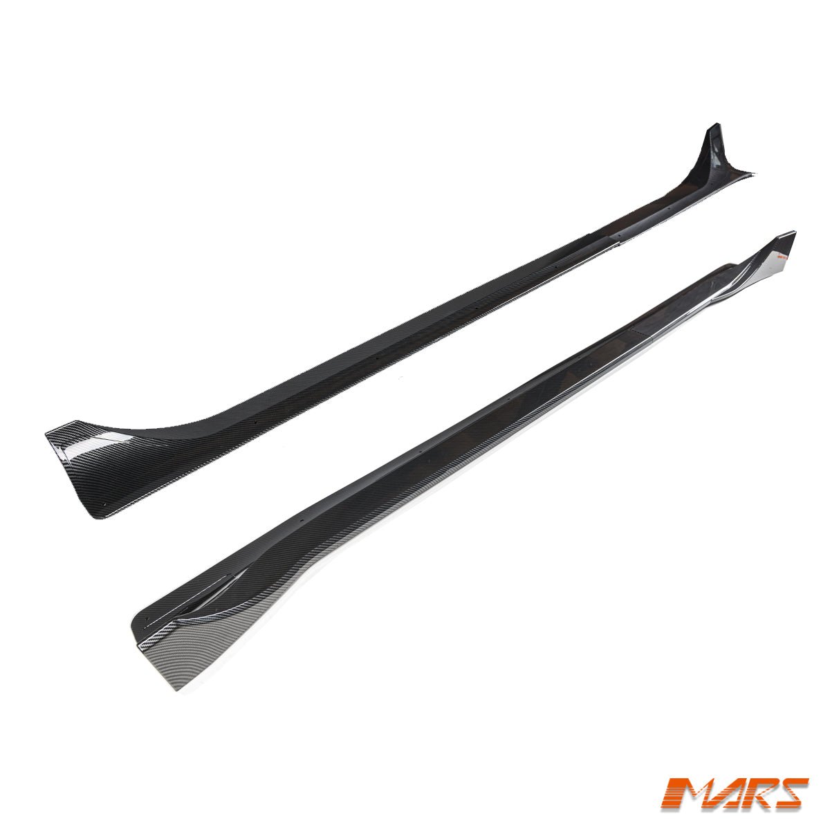 Carbon Print Aero DYNAMIC Lower Side Skirts Lip Spoiler BodyKit for Tesla Model Y 2022 - 2024 - Mars Performance