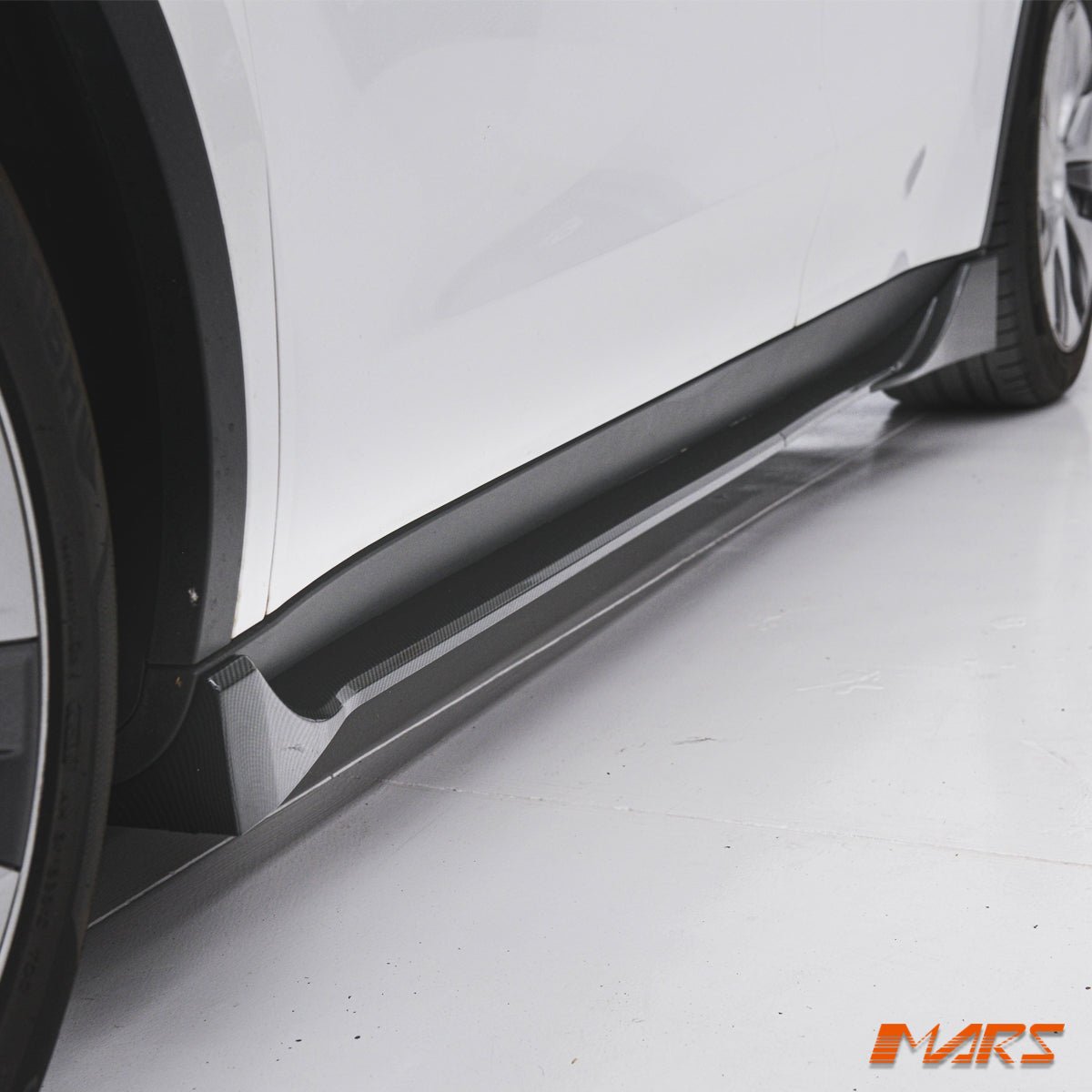 Carbon Print Aero DYNAMIC Lower Side Skirts Lip Spoiler BodyKit for Tesla Model Y 2022 - 2024 - Mars Performance