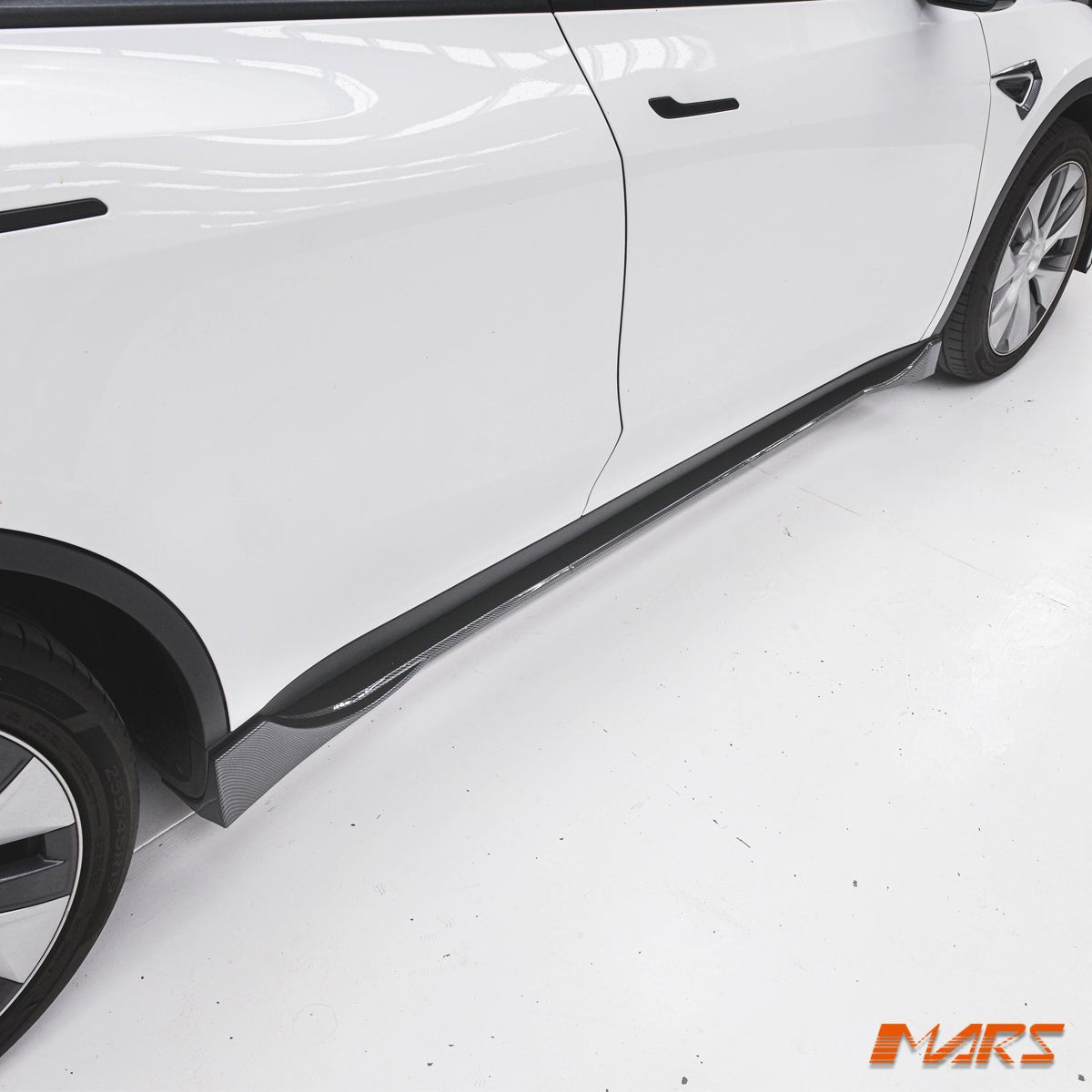 Carbon Print Aero DYNAMIC Lower Side Skirts Lip Spoiler BodyKit for Tesla Model Y 2022 - 2024 - Mars Performance