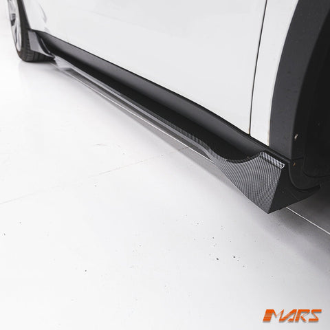 Carbon Print Aero DYNAMIC Lower Side Skirts Lip Spoiler BodyKit for Tesla Model Y 2022 - 2024 - Mars Performance