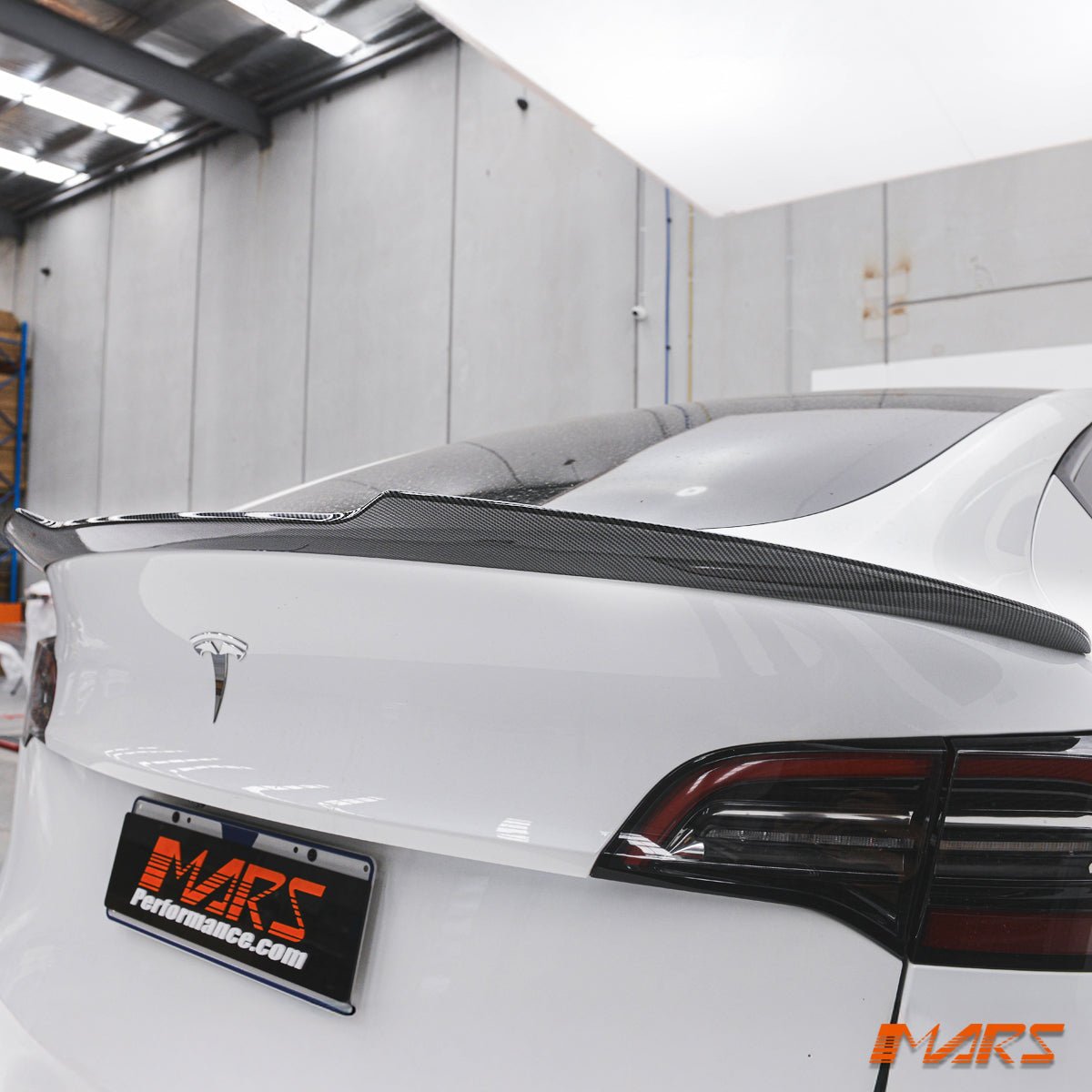 Carbon Print Aero DYNAMIC Rear Trunk Boot lip Spoiler BodyKit for Tesla Model Y 2022 - 2024 - Mars Performance
