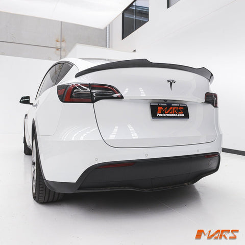 Carbon Print Aero DYNAMIC Rear Trunk Boot lip Spoiler BodyKit for Tesla Model Y 2022 - 2024 - Mars Performance
