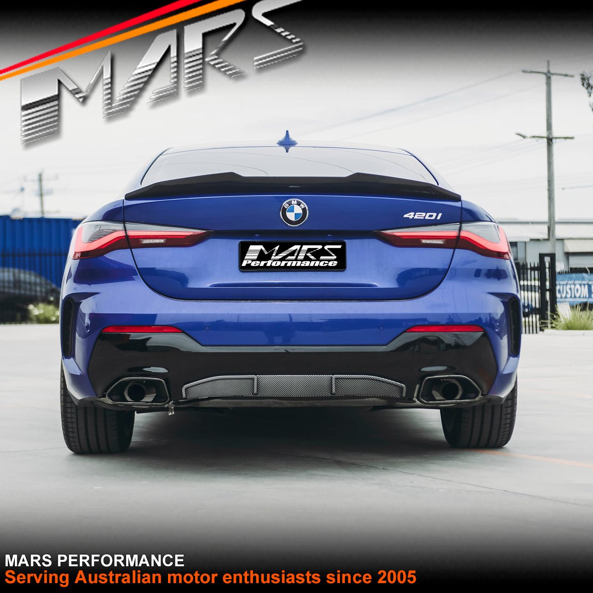 Carbon Print M440i Performance Style Rear Bumper bar diffuser Bodykit for BMW 4 Series G22 G23 M Sport 2020 - 2024 - Mars Performance