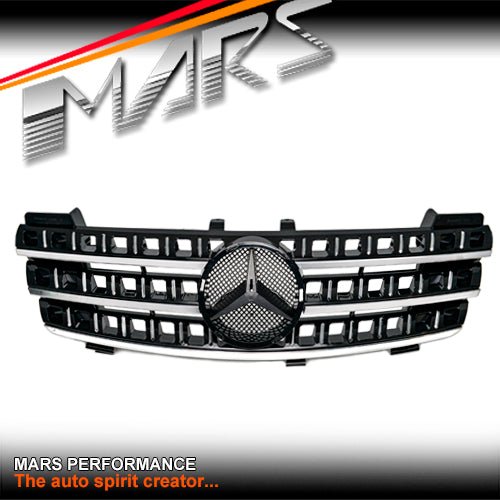 Chrome Black AMG ML63 Style Front Grille for Mercedes - Benz ML - Class W164 06 - 08 - Mars Performance