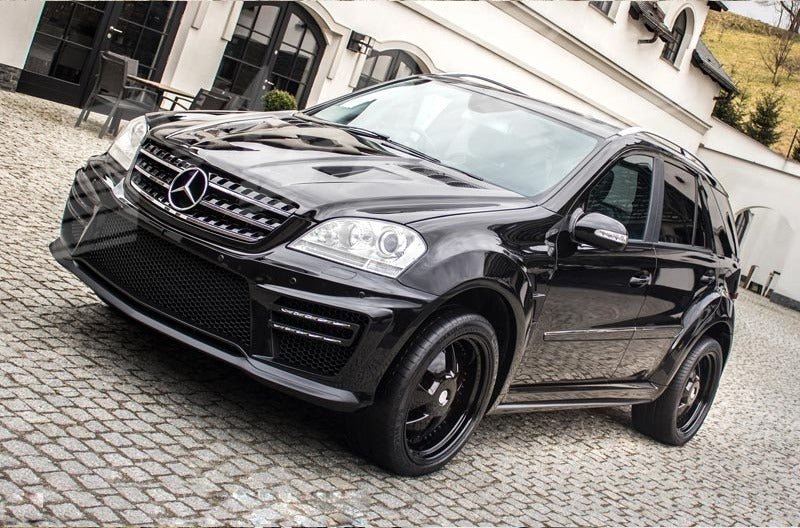 Chrome Black AMG ML63 Style Front Grille for Mercedes - Benz ML - Class W164 06 - 08 - Mars Performance
