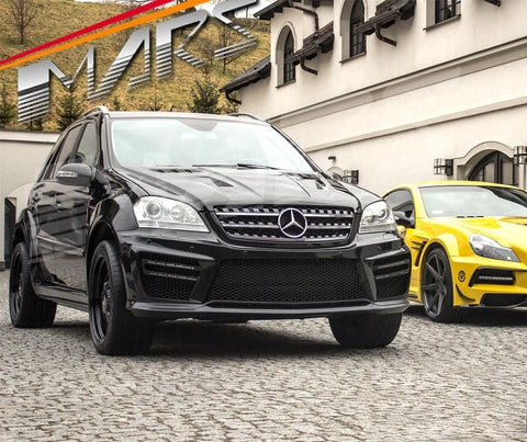 Chrome Black AMG ML63 Style Front Grille for Mercedes - Benz ML - Class W164 06 - 08 - Mars Performance