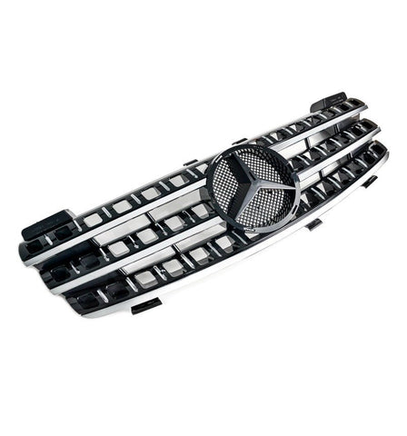 Chrome Black AMG ML63 Style Front Grille for Mercedes - Benz ML - Class W164 06 - 08 - Mars Performance