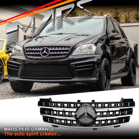 Chrome Black AMG ML63 Style Front Grille for Mercedes - Benz ML - Class W164 06 - 08 - Mars Performance
