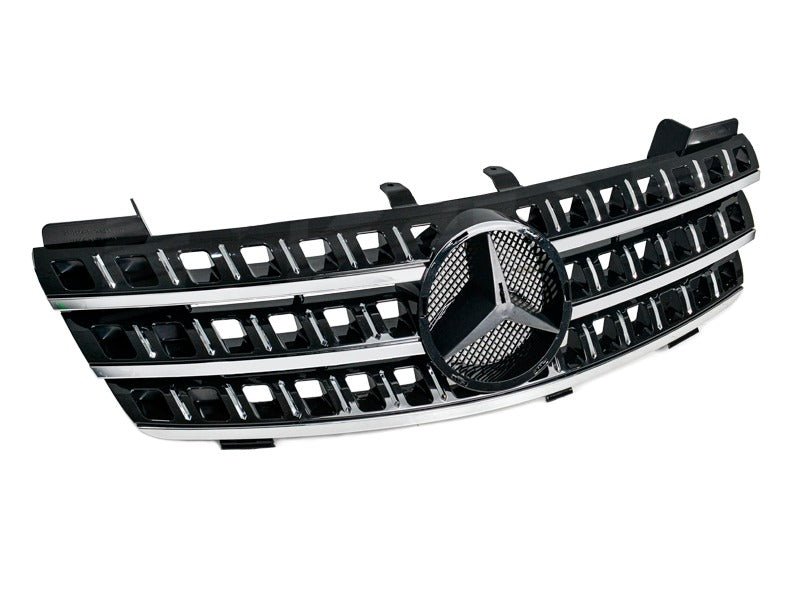 Chrome Black AMG ML63 Style Front Grille for Mercedes - Benz ML - Class W164 06 - 08 - Mars Performance