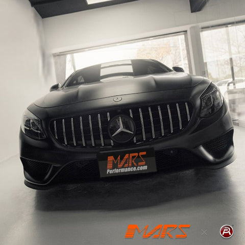 Chrome Black AMG S63 Panamericana Style Front Bumper Bar Grille Grill Bodykit for Mercedes - Benz S - Class Coupe W217 C217 2015 - 2021 - Mars Performance