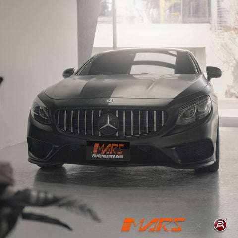 Chrome Black AMG S63 Panamericana Style Front Bumper Bar Grille Grill Bodykit for Mercedes - Benz S - Class Coupe W217 C217 2015 - 2021 - Mars Performance