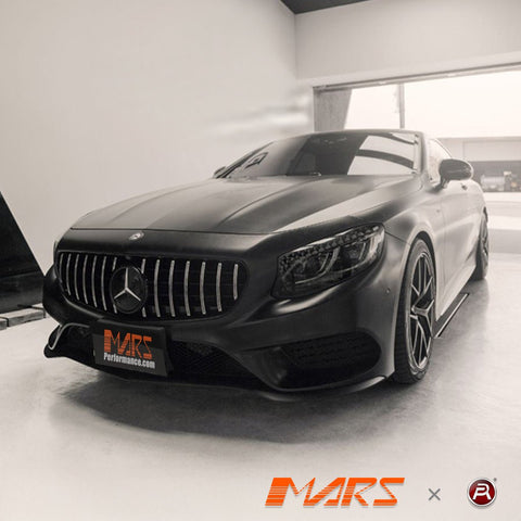 Chrome Black AMG S63 Panamericana Style Front Bumper Bar Grille Grill Bodykit for Mercedes - Benz S - Class Coupe W217 C217 2015 - 2021 - Mars Performance