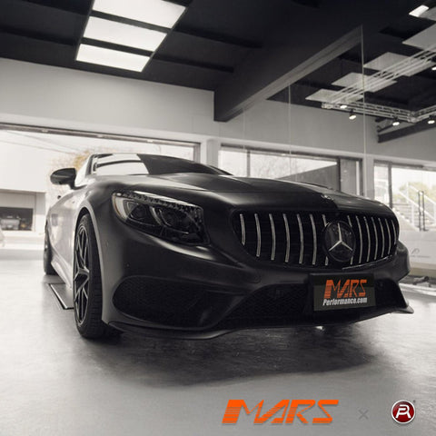 Chrome Black AMG S63 Panamericana Style Front Bumper Bar Grille Grill Bodykit for Mercedes - Benz S - Class Coupe W217 C217 2015 - 2021 - Mars Performance