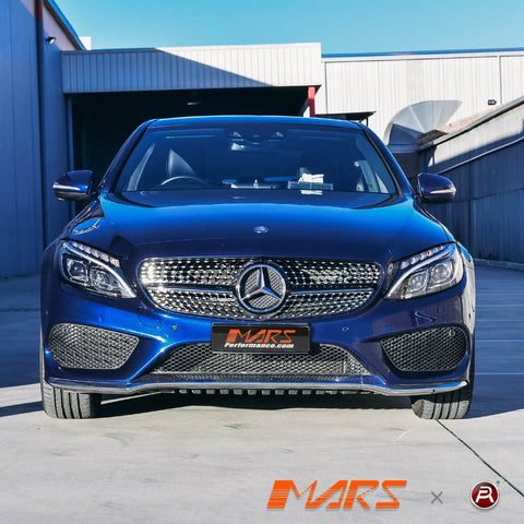 Chrome Black C43 Diamond Star Style Front Bumper Bar Grille for Mercedes - Benz MY15 - MY18 C - Class W205 Sedan & C205 Coupe - Mars Performance