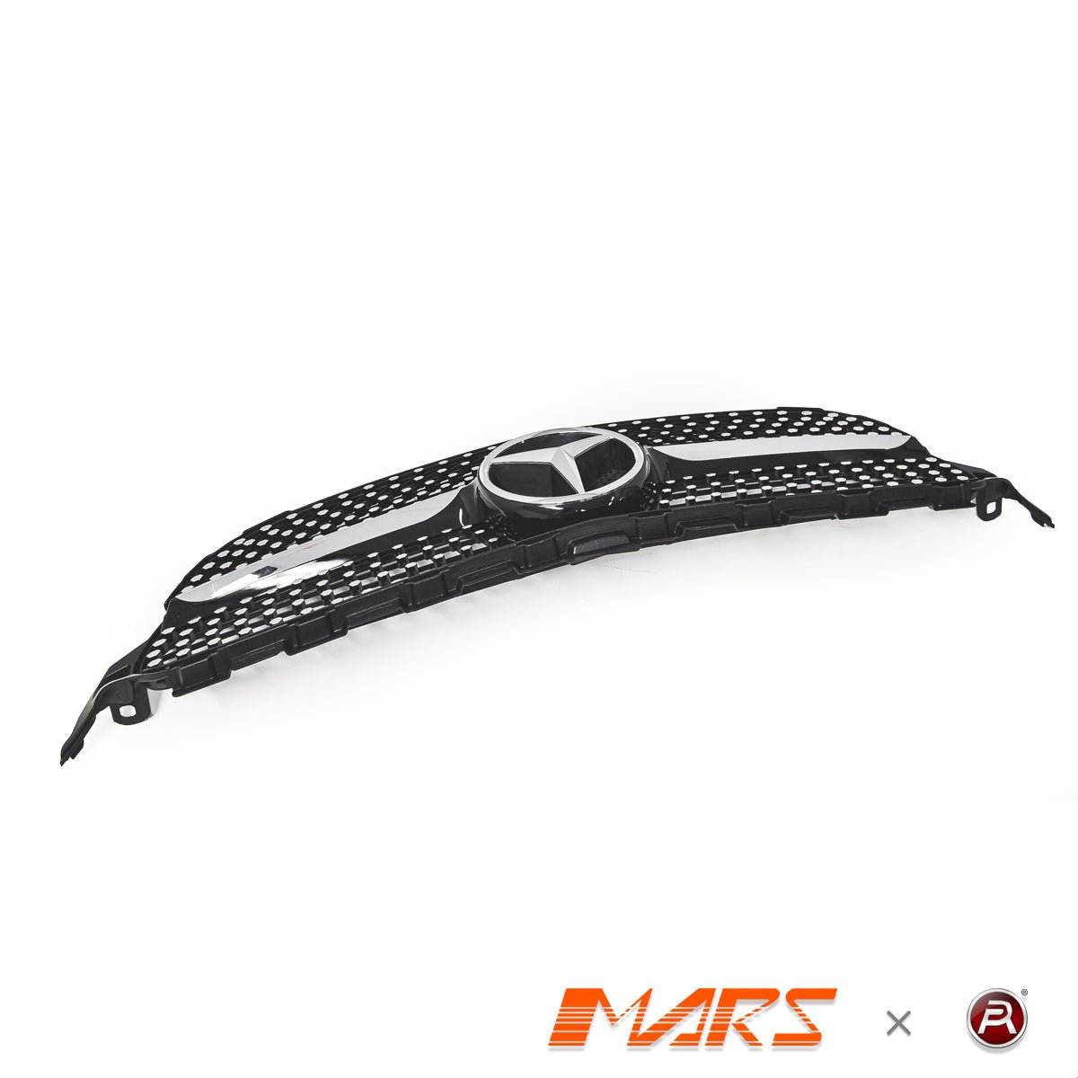 Chrome Black C43 Diamond Star Style Front Bumper Bar Grille for Mercedes - Benz MY15 - MY18 C - Class W205 Sedan & C205 Coupe - Mars Performance
