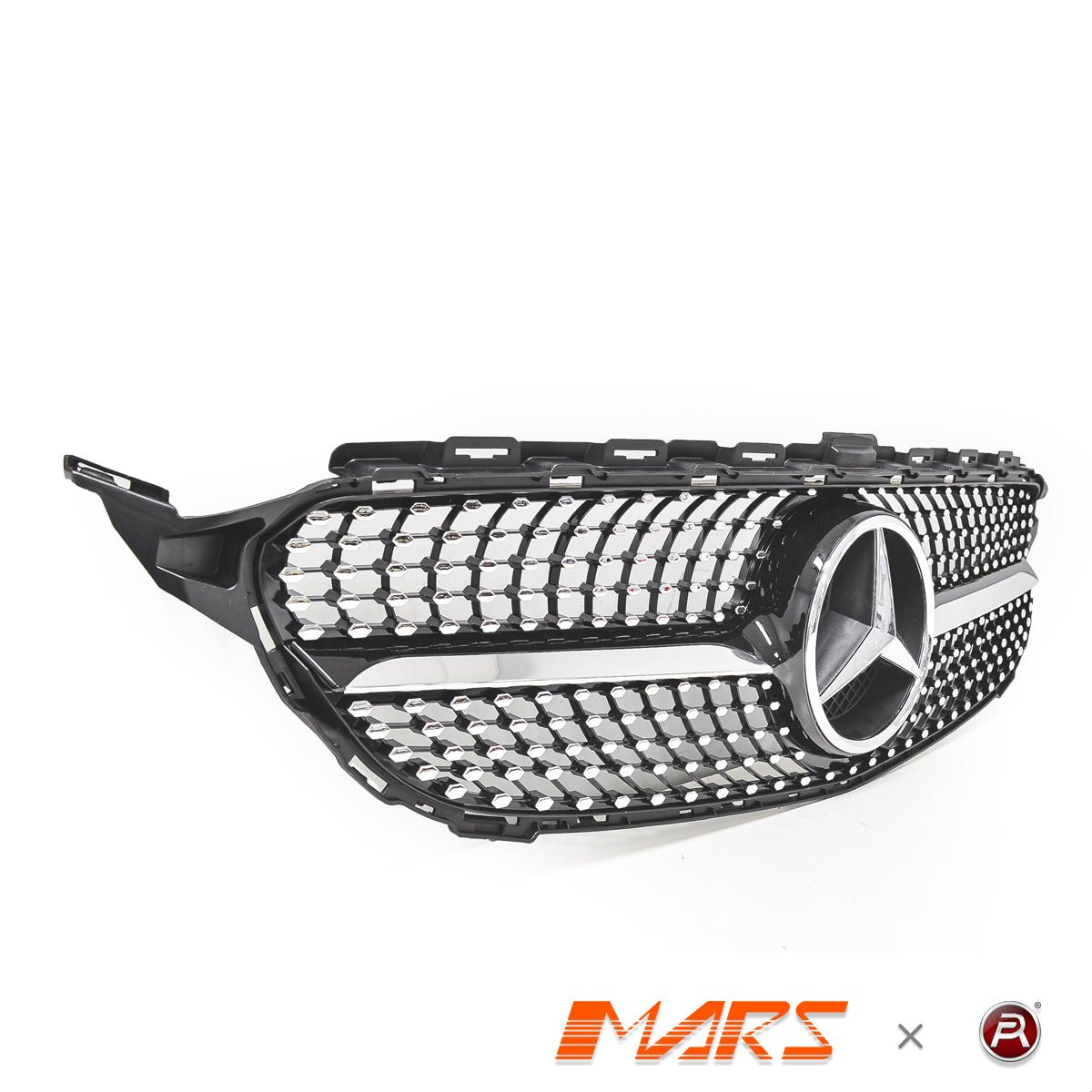 Chrome Black C43 Diamond Star Style Front Bumper Bar Grille for Mercedes - Benz MY15 - MY18 C - Class W205 Sedan & C205 Coupe - Mars Performance