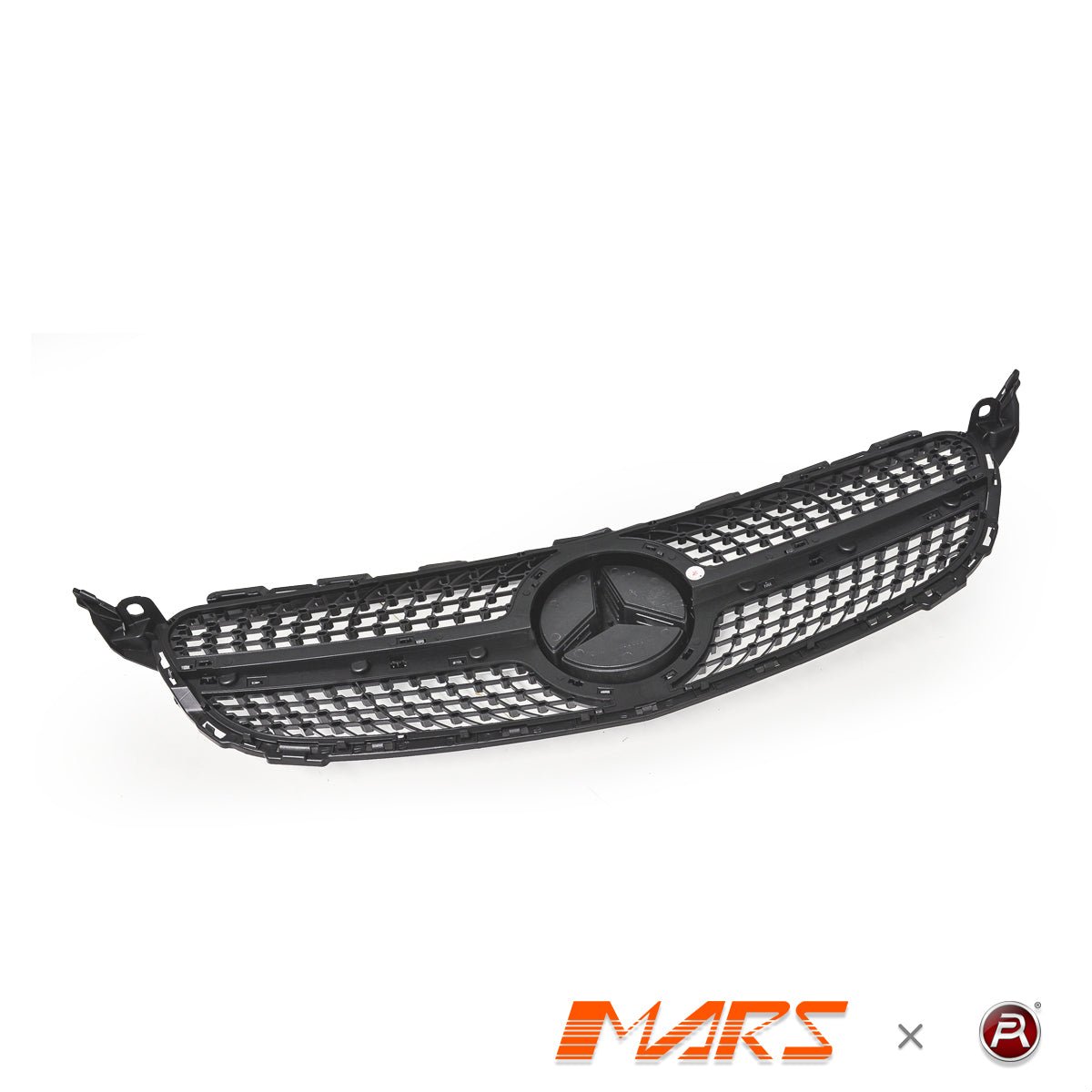 Chrome Black C43 Diamond Star Style Front Bumper Bar Grille for Mercedes - Benz MY15 - MY18 C - Class W205 Sedan & C205 Coupe - Mars Performance