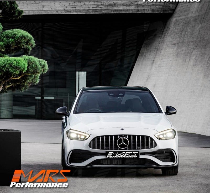 Chrome Black C63 GT Style Front Grille Grill Bodykit for Mercedes - Benz C - Class W206 with AMG Sport Bumper Bar 2022 - 25 - Mars Performance