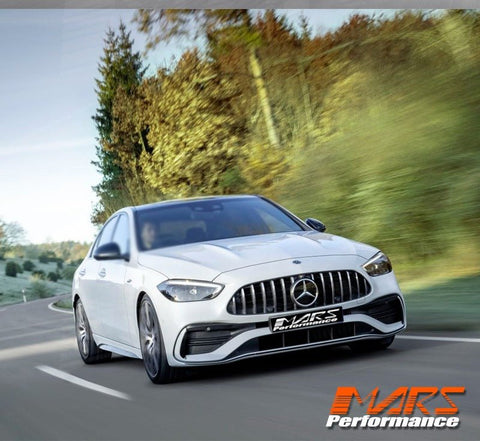 Chrome Black C63 GT Style Front Grille Grill Bodykit for Mercedes - Benz C - Class W206 with AMG Sport Bumper Bar 2022 - 25 - Mars Performance