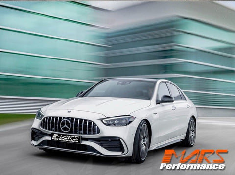 Chrome Black C63 GT Style Front Grille Grill Bodykit for Mercedes - Benz C - Class W206 with AMG Sport Bumper Bar 2022 - 25 - Mars Performance
