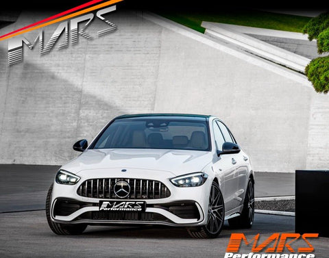 Chrome Black C63 GT Style Front Grille Grill Bodykit for Mercedes - Benz C - Class W206 with AMG Sport Bumper Bar 2022 - 25 - Mars Performance