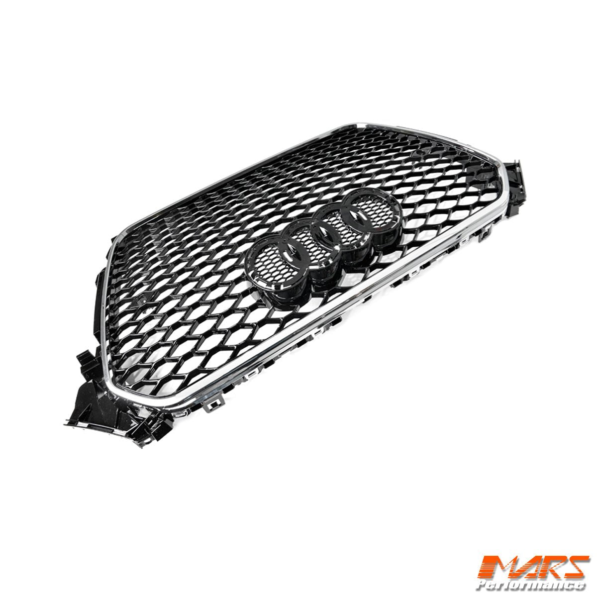 Chrome Black Honeycomb RS4 Style Front Bumper Bar Grille Grill Bodykit for AUDI A4 B8 2012 - 2016 - Mars Performance