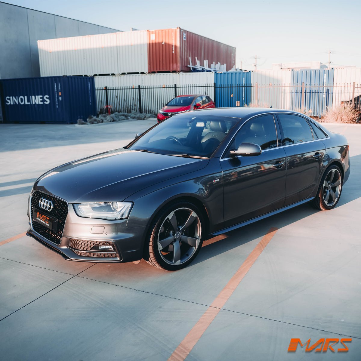 Chrome Black Honeycomb RS4 Style Front Bumper Bar Grille Grill Bodykit for AUDI A4 B8 2012 - 2016 - Mars Performance