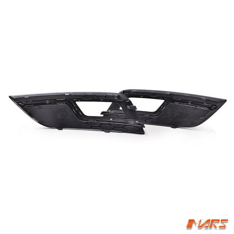 Chrome Black RS4 Style Front Bumper Bar Fog Lights Cover Grille for AUDI A4 B8 2012 - 2013 - Mars Performance