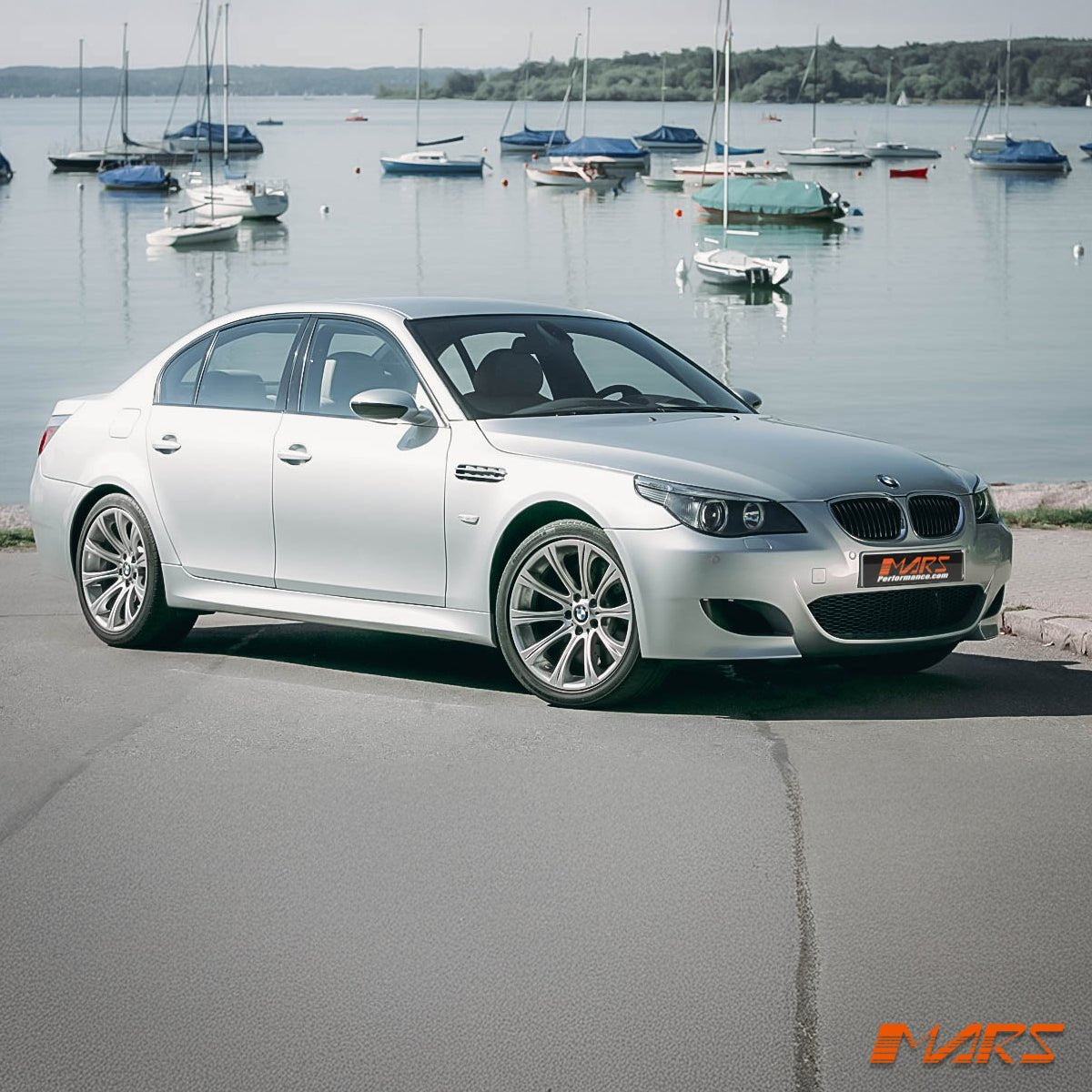 Chrome Black Side Fender Guard Air Vent Trim for BMW E60 M5 2004 - 2010 - Mars Performance