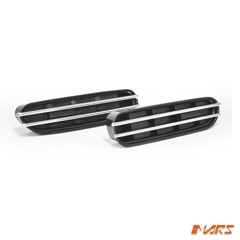 Chrome Black Side Fender Guard Air Vent Trim for BMW E60 M5 2004 - 2010 - Mars Performance