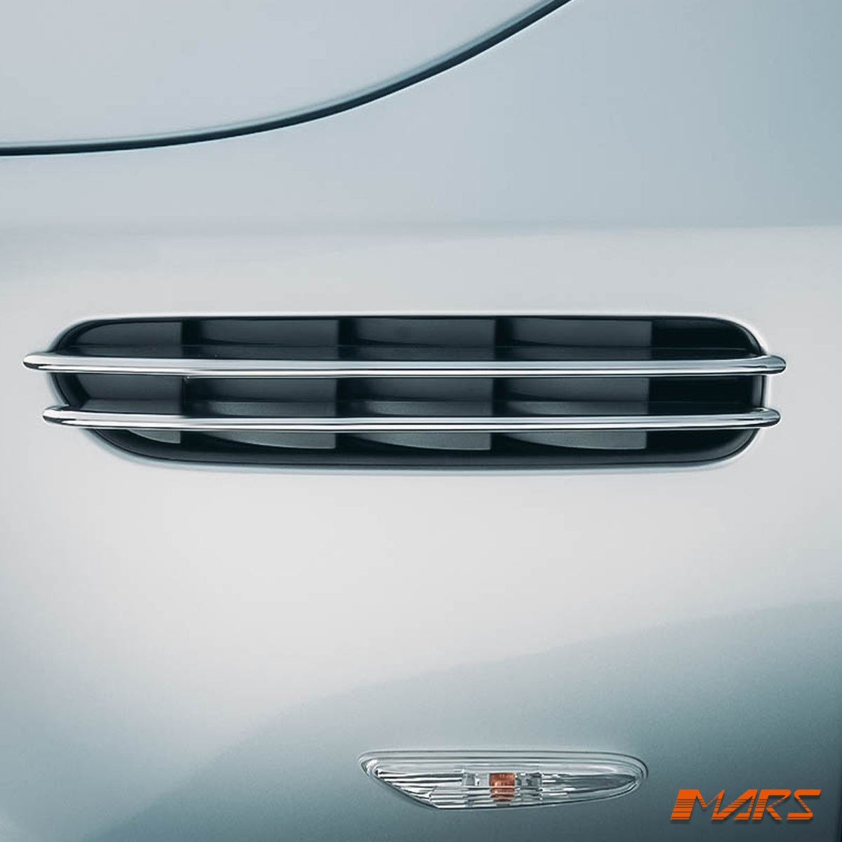 Chrome Black Side Fender Guard Air Vent Trim for BMW E60 M5 2004 - 2010 - Mars Performance