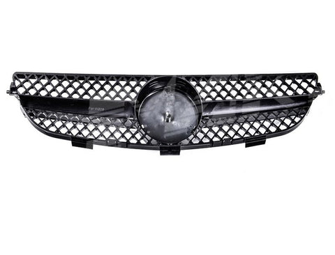 Chrome Black SLS AMG Style Front Grille for Mercedes - Benz CLK W209 C209 02 - 09 - Mars Performance