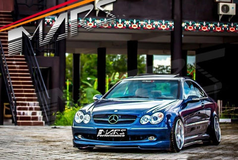 Chrome Black SLS AMG Style Front Grille for Mercedes - Benz CLK W209 C209 02 - 09 - Mars Performance
