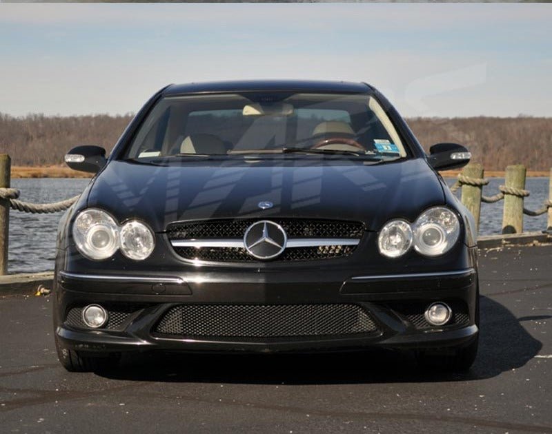 Chrome Black SLS AMG Style Front Grille for Mercedes - Benz CLK W209 C209 02 - 09 - Mars Performance
