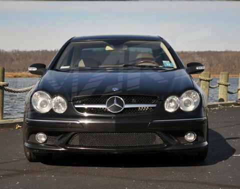 Chrome Black SLS AMG Style Front Grille for Mercedes - Benz CLK W209 C209 02 - 09 - Mars Performance