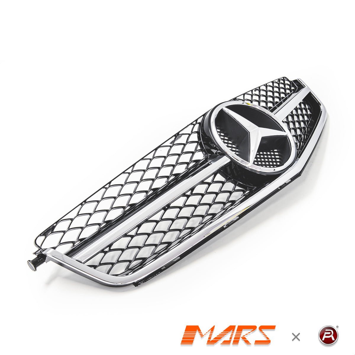 Chrome Black Update Style Front Bumper Grille Grill Bodykit for Mercedes - Benz W204 AMG C63 2007 - 2011 - Mars Performance