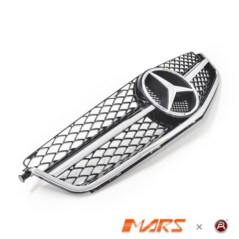 Chrome Black Update Style Front Bumper Grille Grill Bodykit for Mercedes - Benz W204 AMG C63 2007 - 2011 - Mars Performance